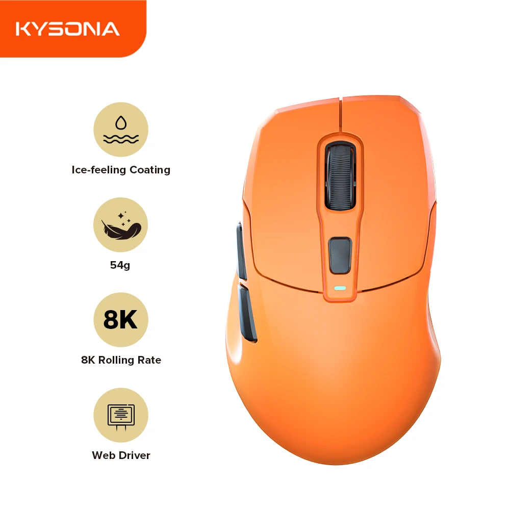 Mouse sem fio Uranus Pro Paw3395 - Kysona